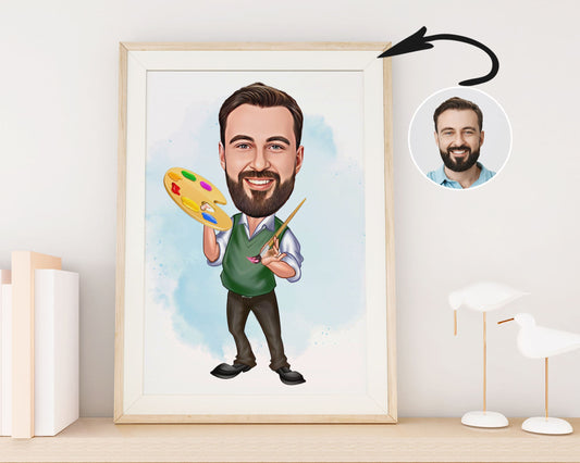 Personalised Painter Caricature