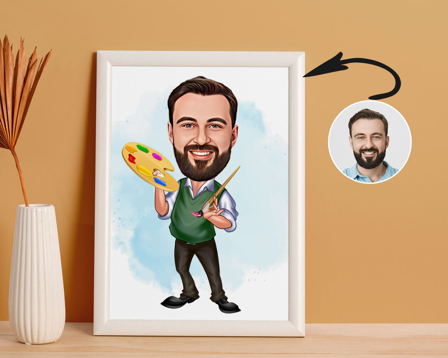 Personalised Painter Caricature