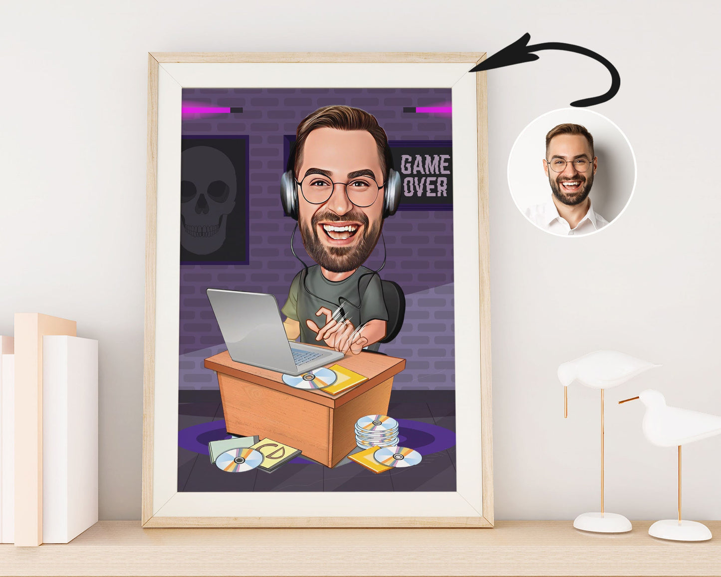 Personalised Gaming Caricature