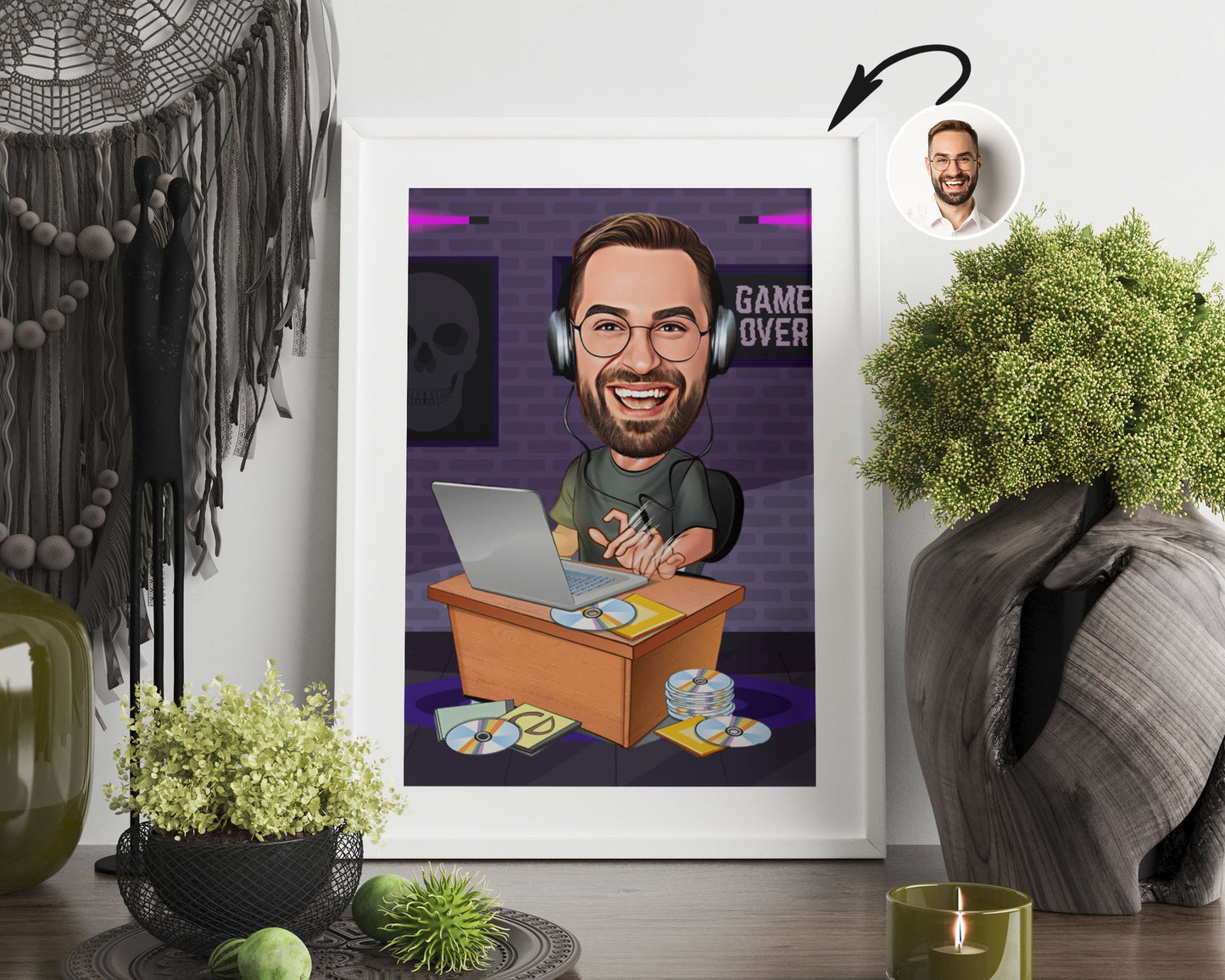Personalised Gaming Caricature
