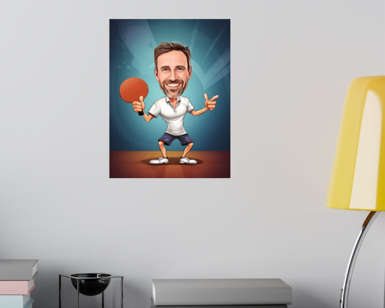 Personalised Table Tennis Caricature