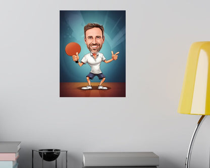 Personalised Table Tennis Caricature