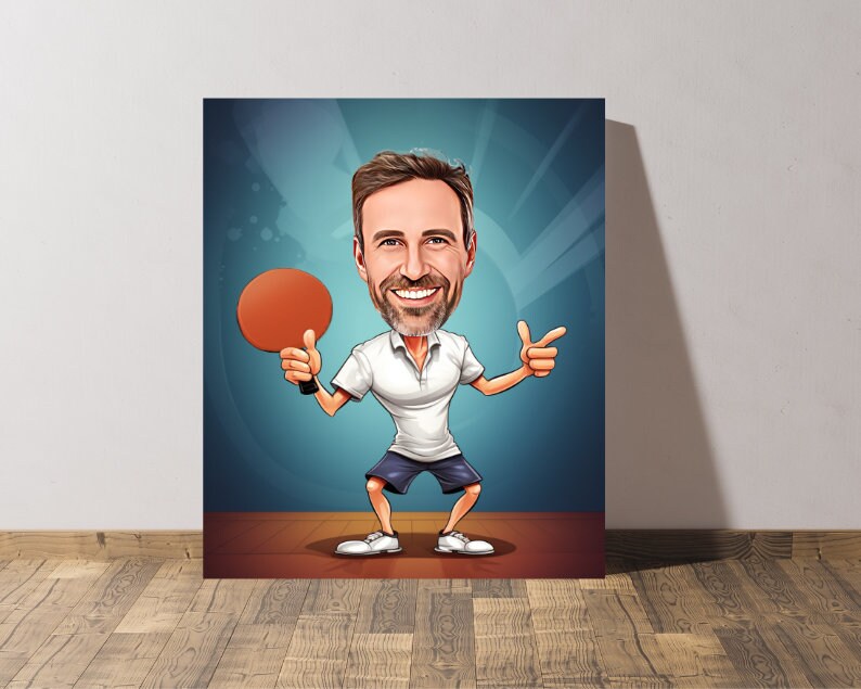 Personalised Table Tennis Caricature