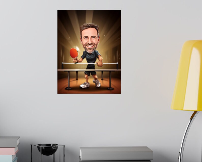 Personalised Table Tennis Caricature