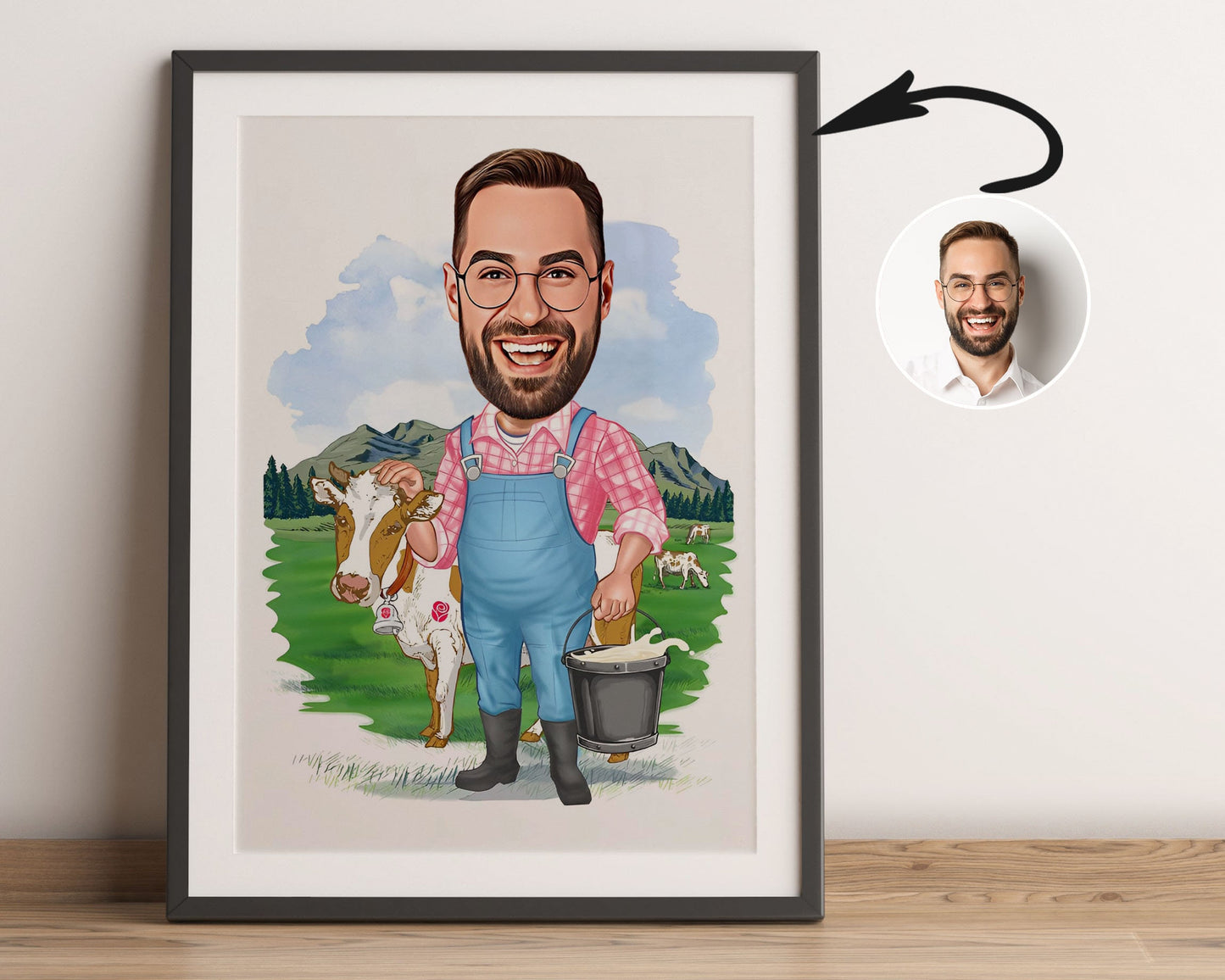 Personalised Farmer Caricature