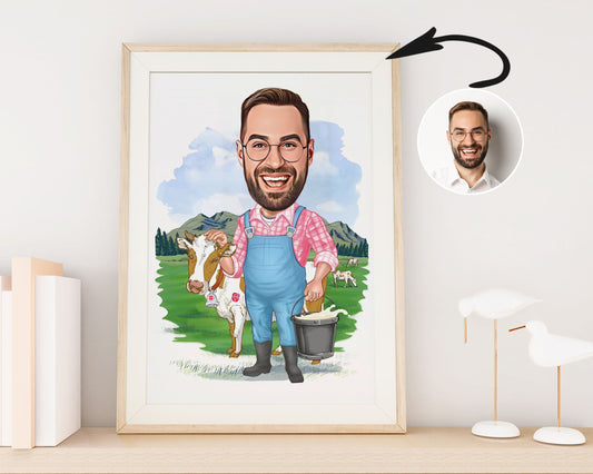 Personalised Farmer Caricature