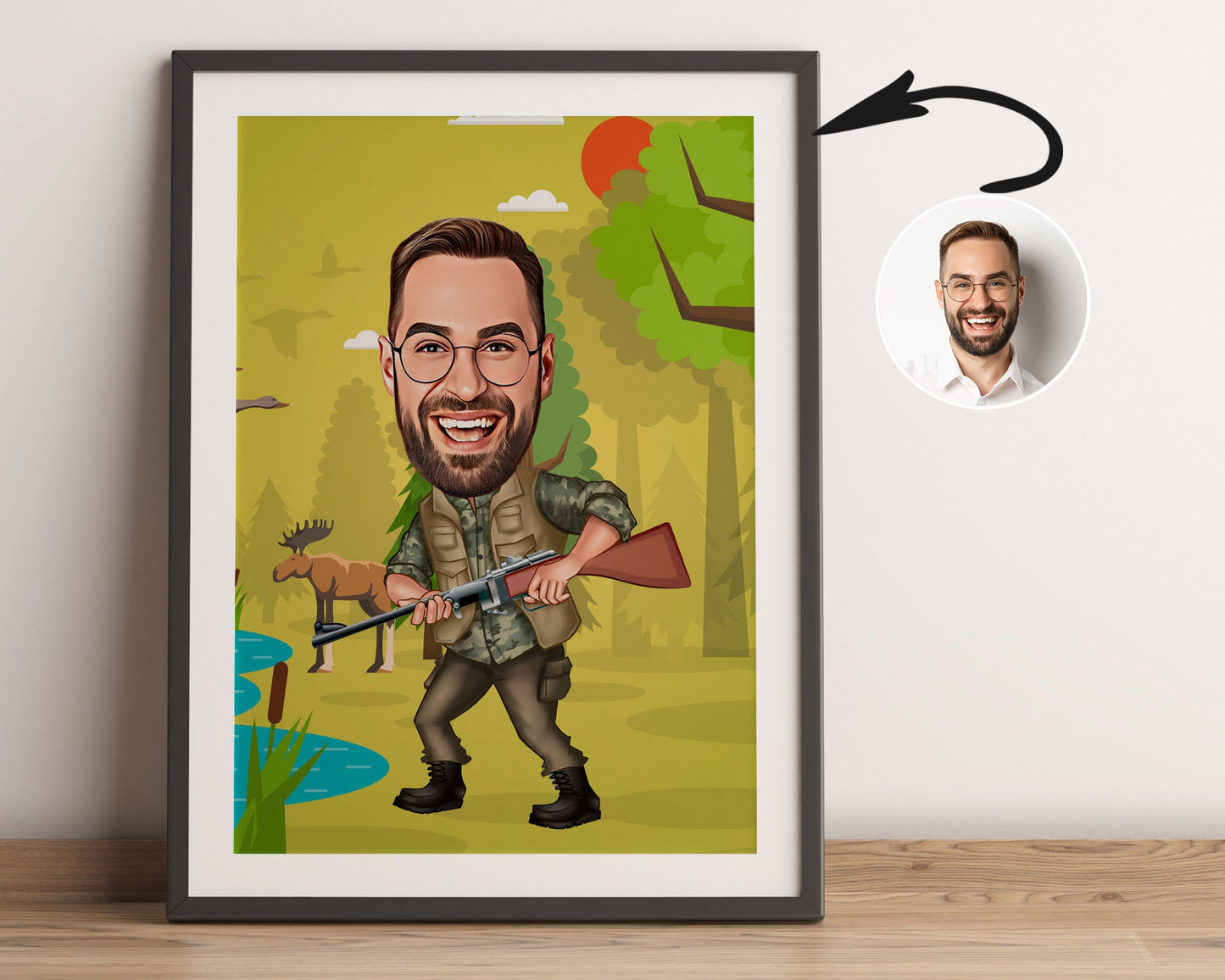Personalised Hunter Caricature