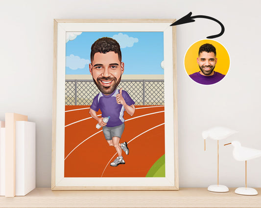 Personalised Runner Caricature