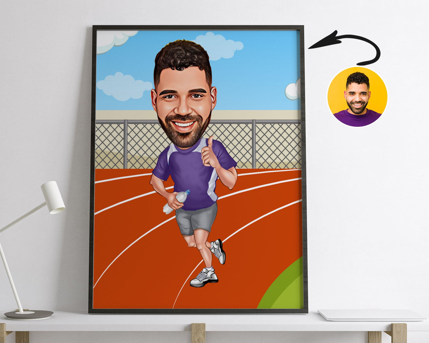 Personalised Runner Caricature