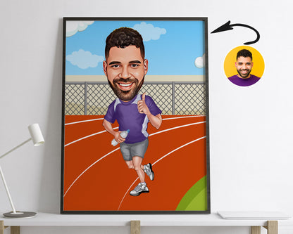 Personalised Runner Caricature