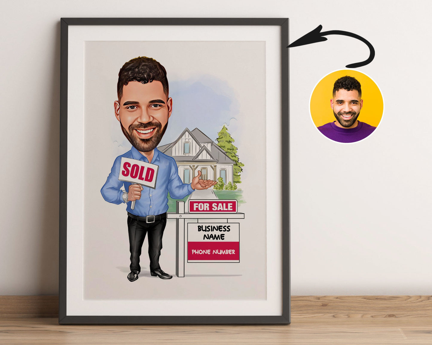 Personalised Realtor Caricature