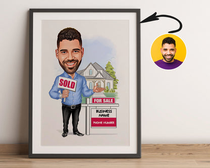 Personalised Realtor Caricature