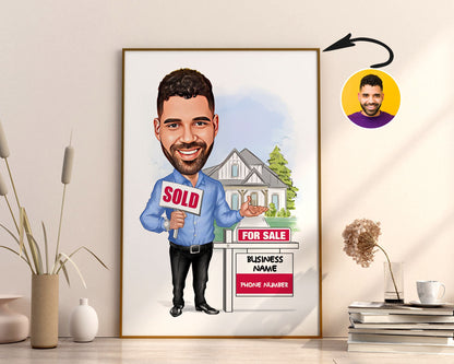 Personalised Realtor Caricature