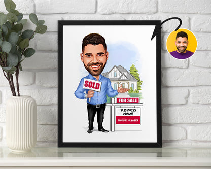 Personalised Realtor Caricature