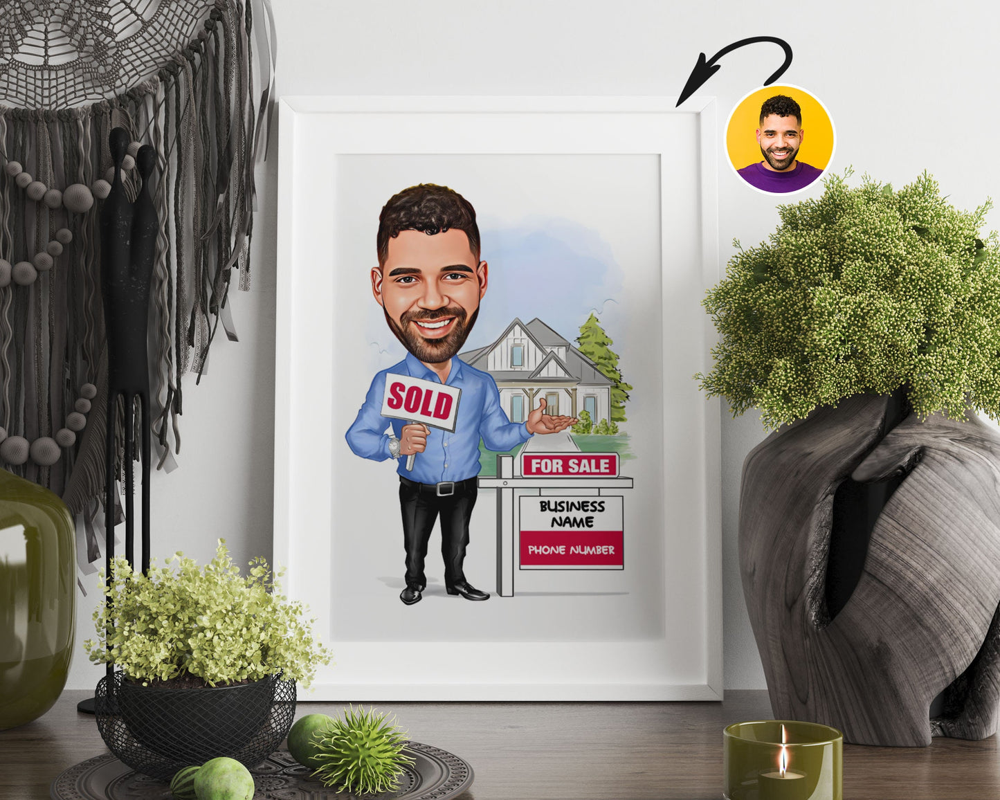 Personalised Realtor Caricature