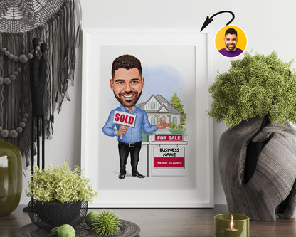 Personalised Realtor Caricature