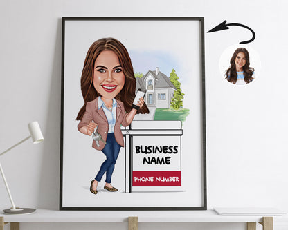 Personalised Realtor Caricature