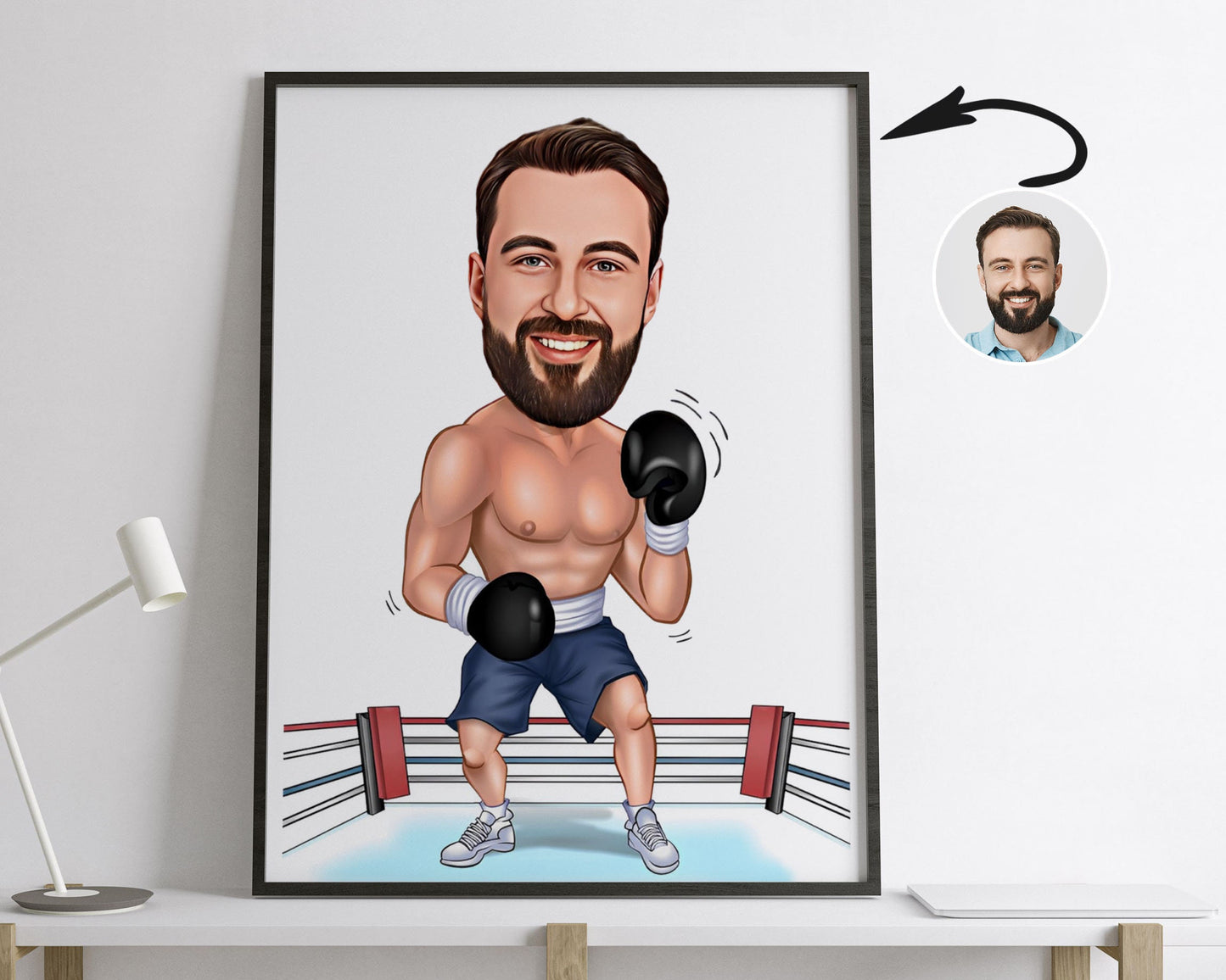 Personalised Boxer Caricature