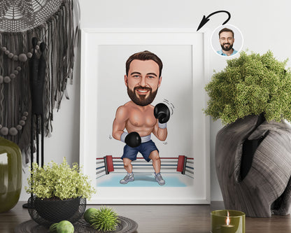 Personalised Boxer Caricature