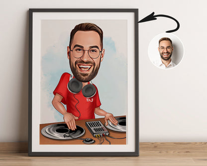 Personalised DJ Caricature