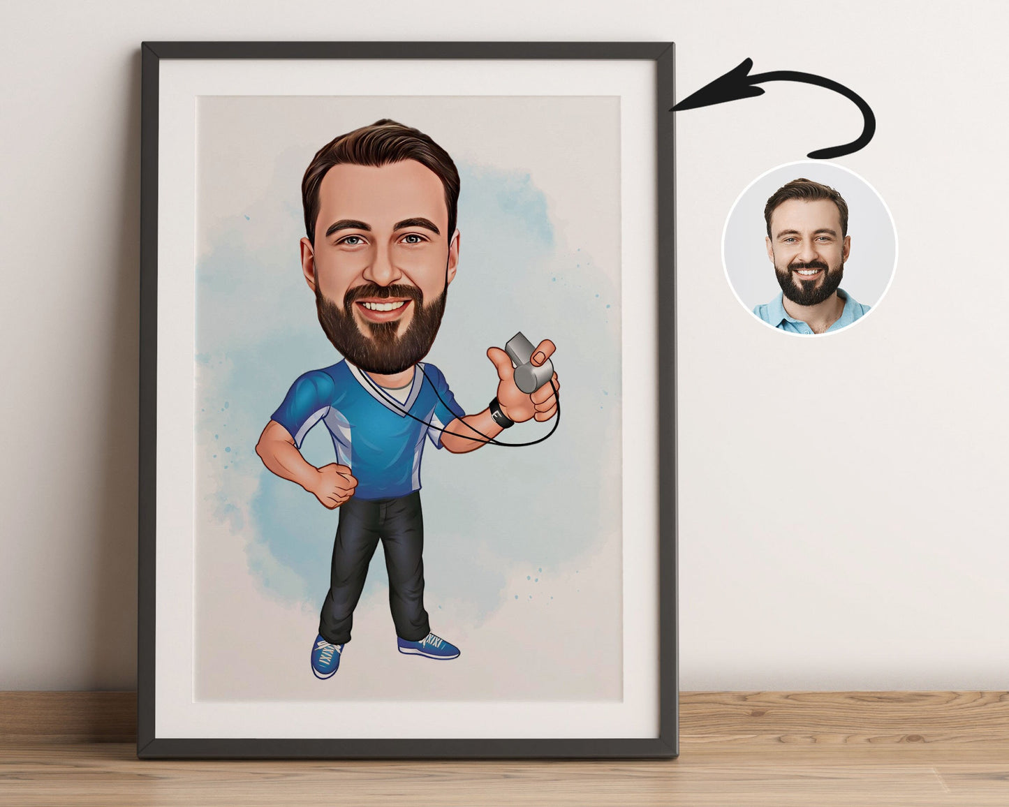 Personalised Coach Caricature