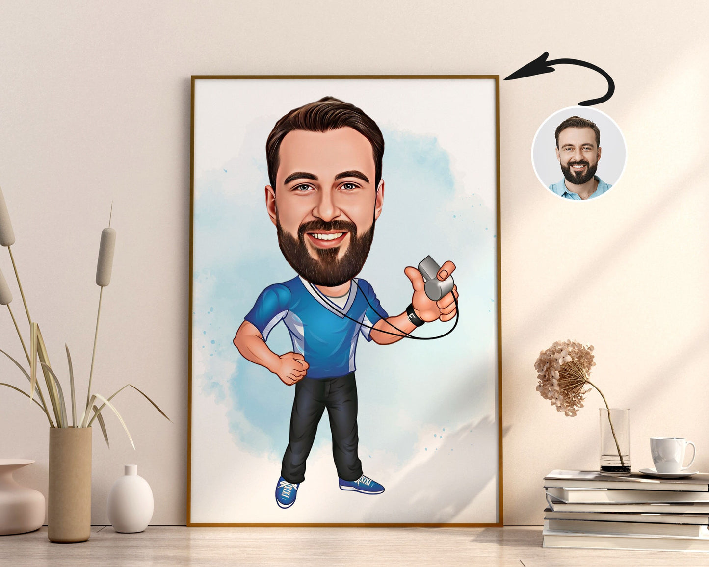 Personalised Coach Caricature