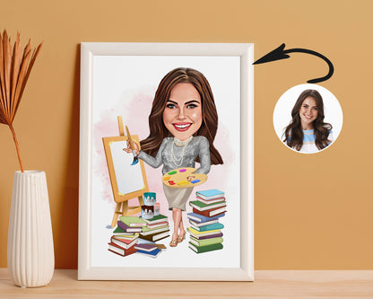 Personalised Painter Caricature