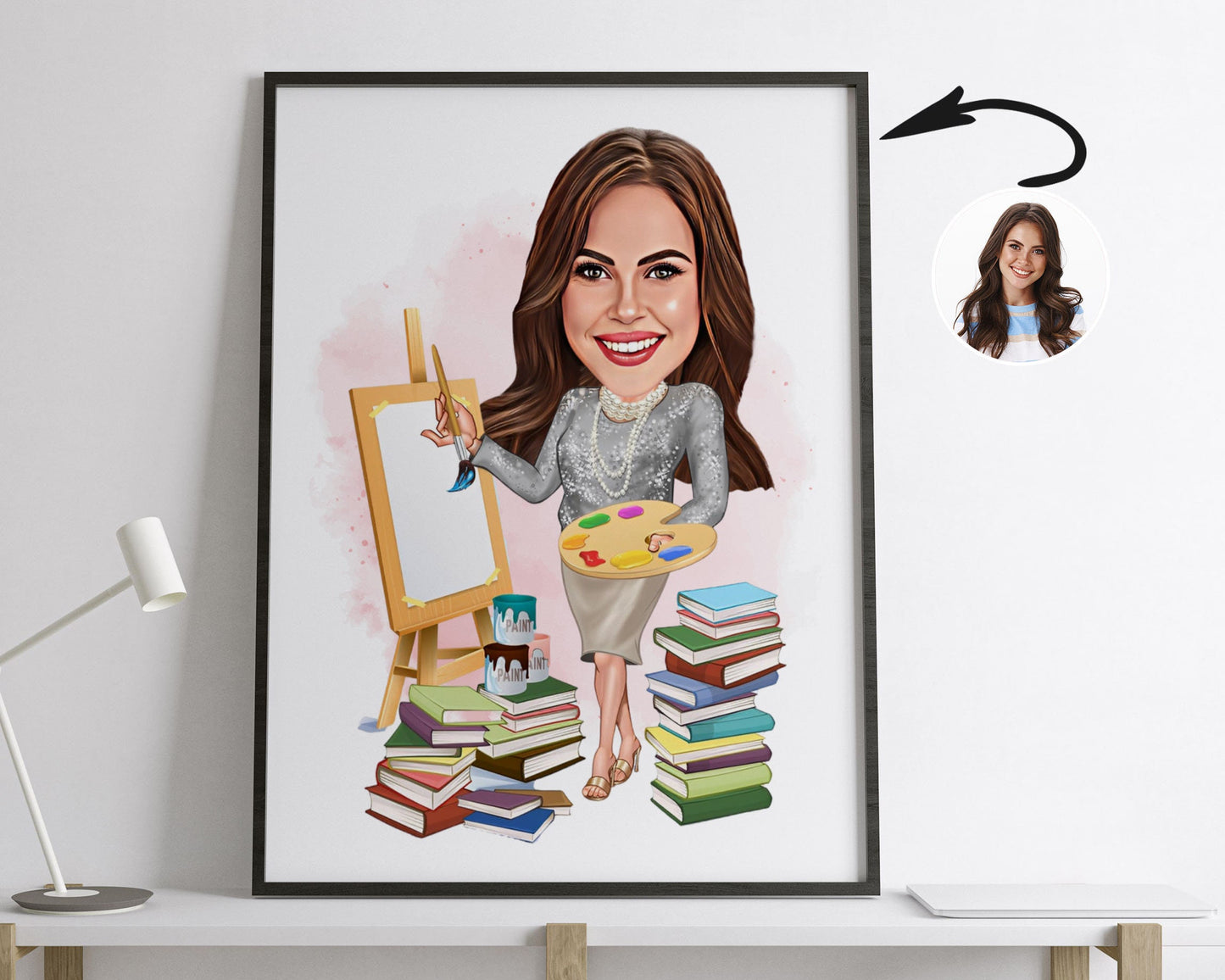 Personalised Painter Caricature