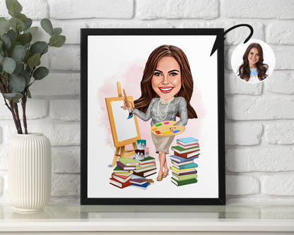 Personalised Painter Caricature