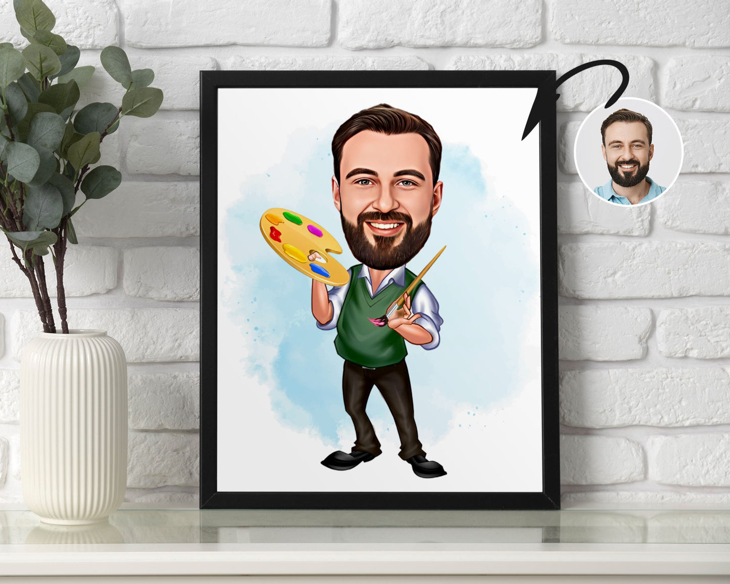 Personalised Painter Caricature