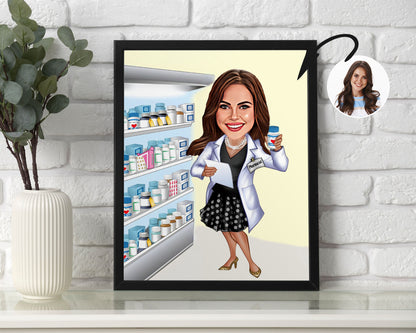 Personalised Pharmacist Caricature
