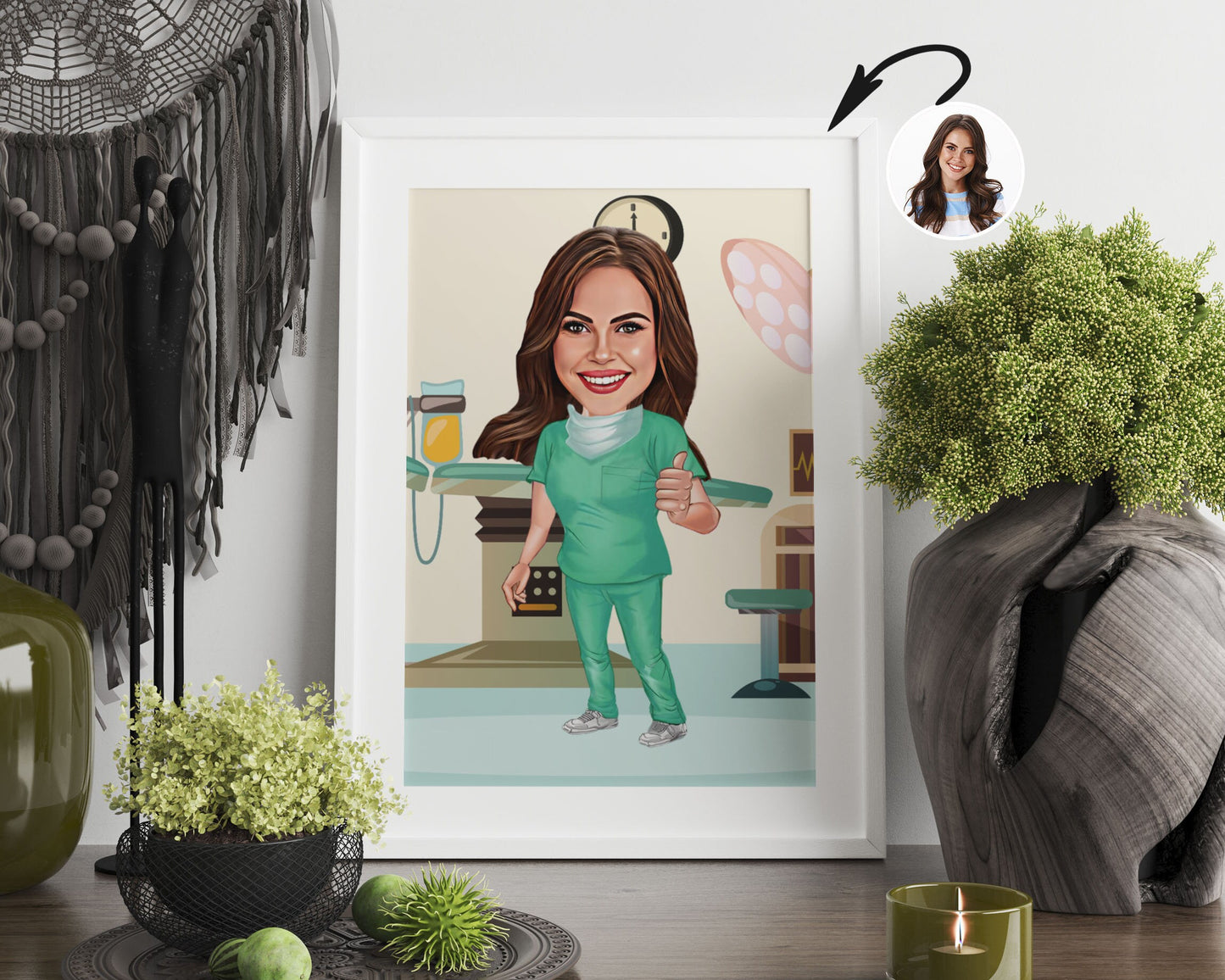 Personalised Dentist Caricature