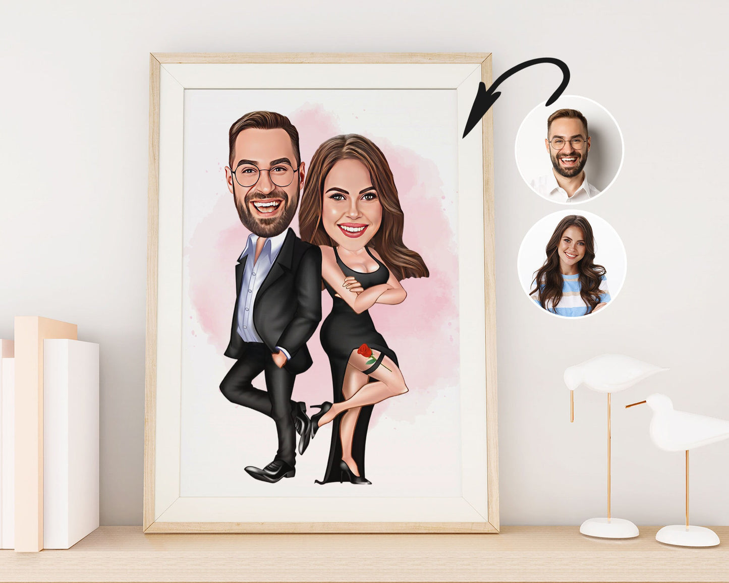 Personalised Couple Caricature