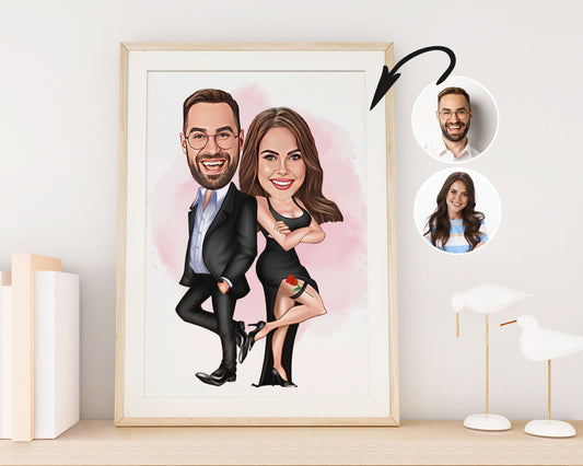 Personalised Couple Caricature