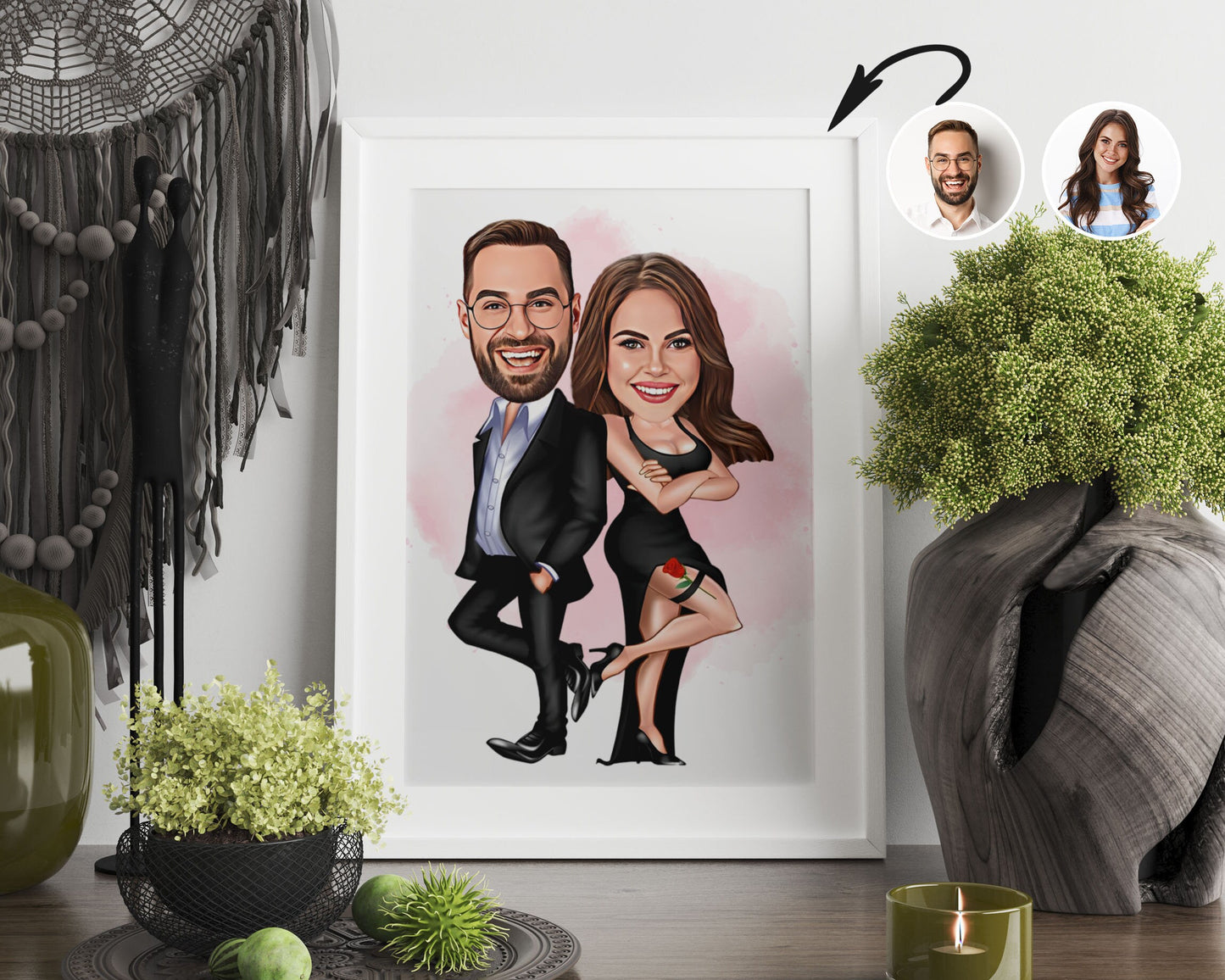 Personalised Couple Caricature