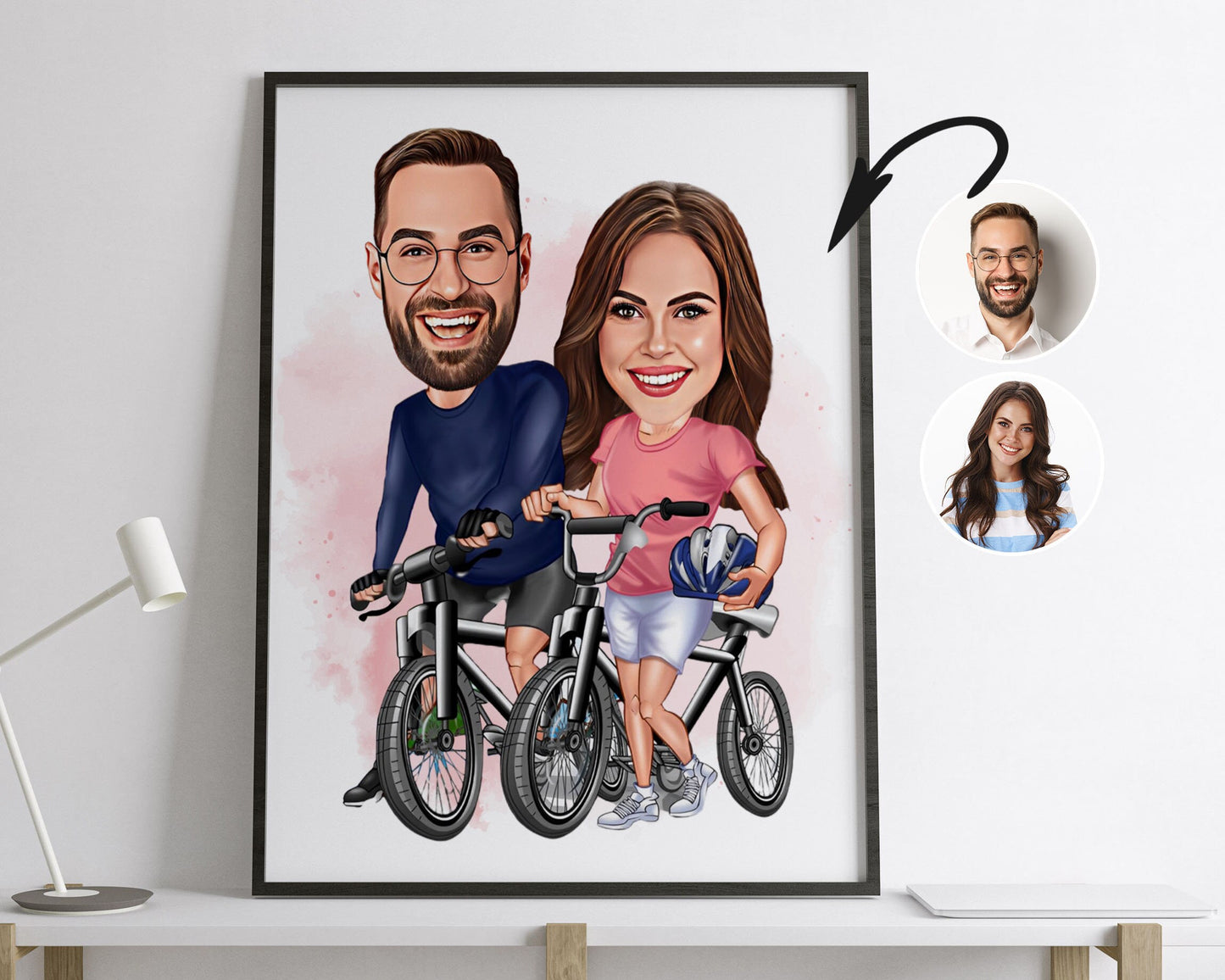 Personalised Cycling Caricature