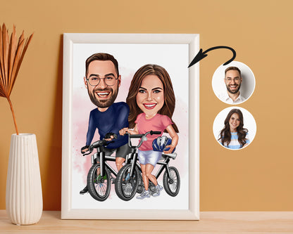 Personalised Cycling Caricature