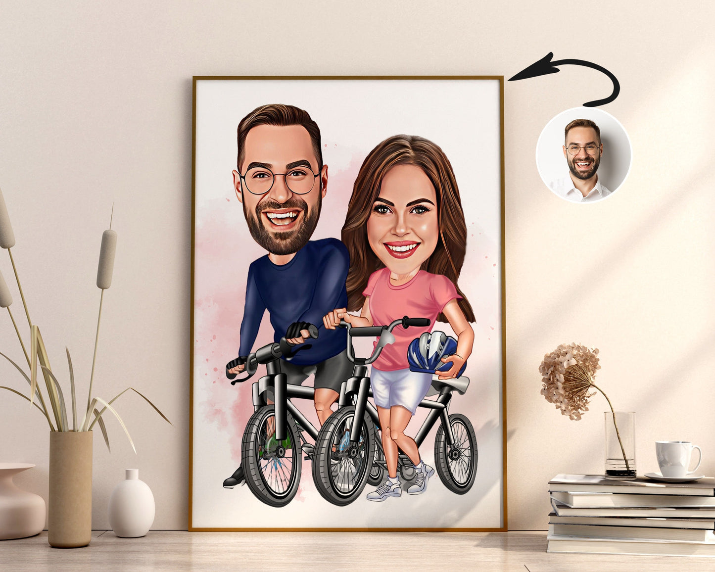Personalised Cycling Caricature