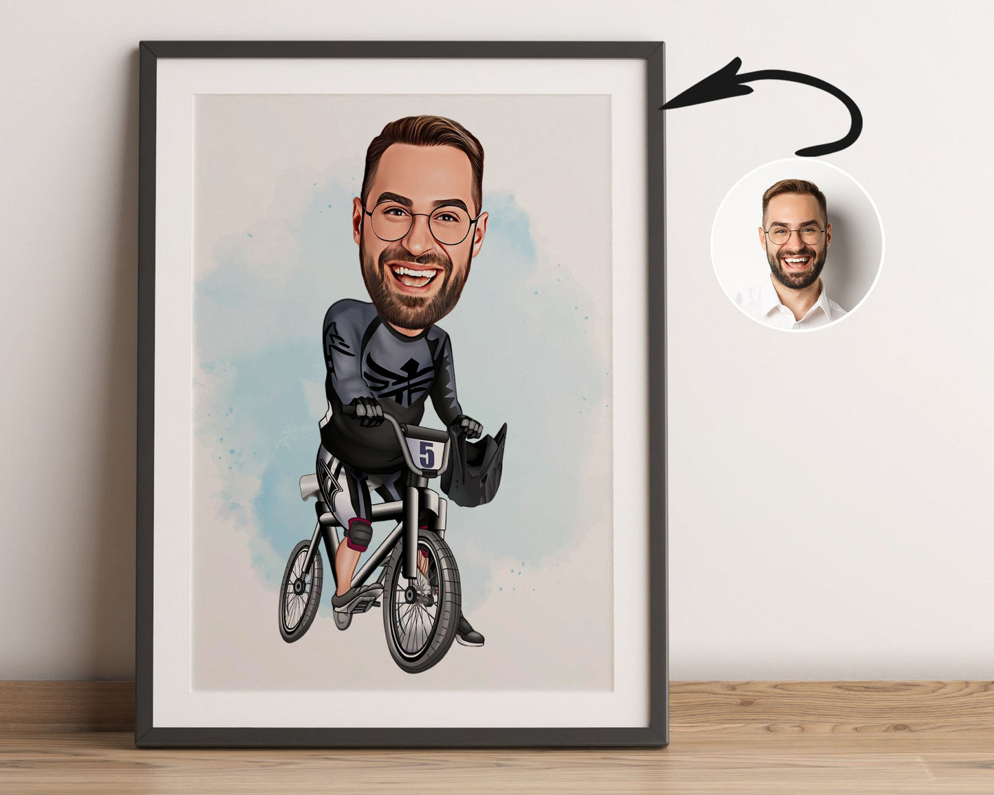 Personalised BMX Caricature