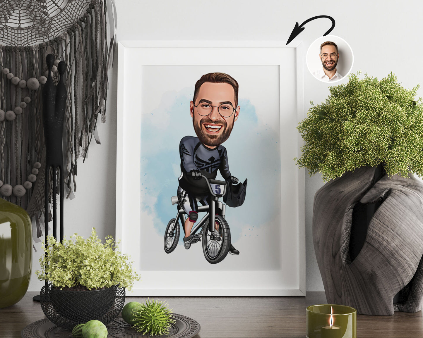 Personalised BMX Caricature