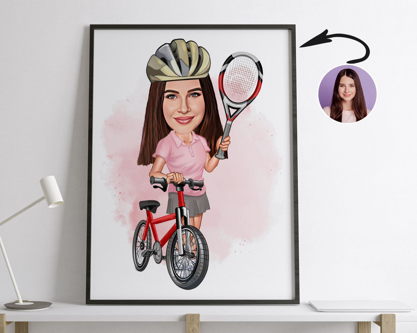 Personalised Tennis Caricature