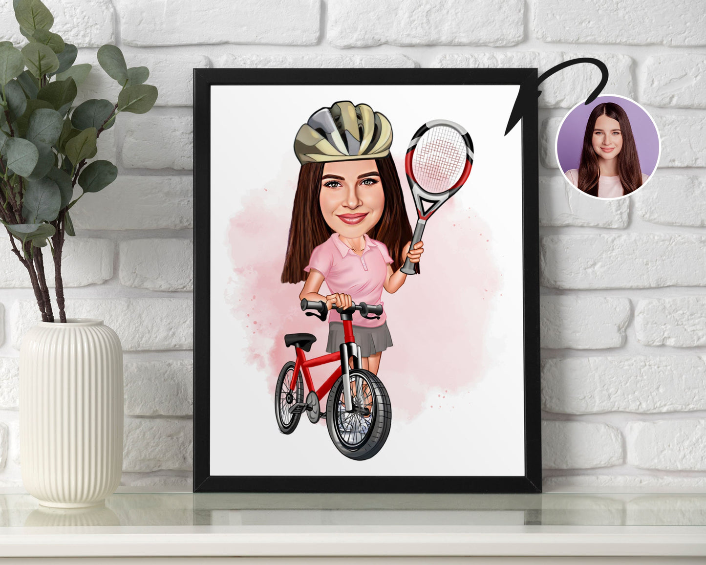 Personalised Tennis Caricature