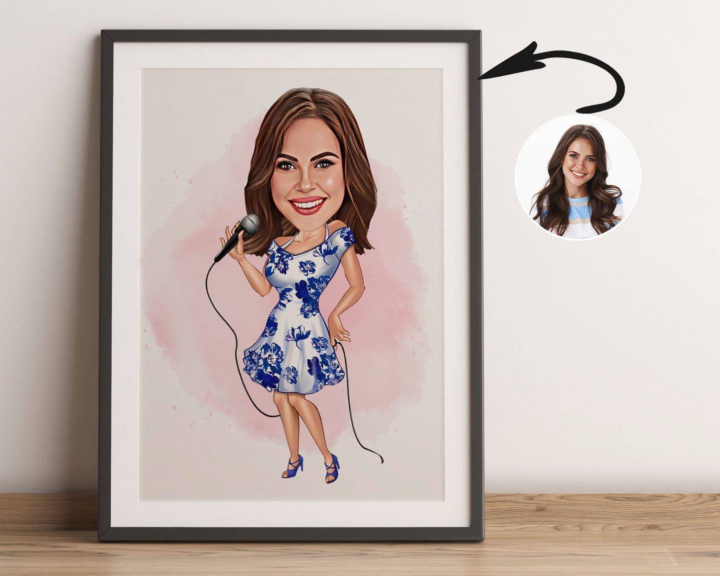 Personalised Singer Caricature