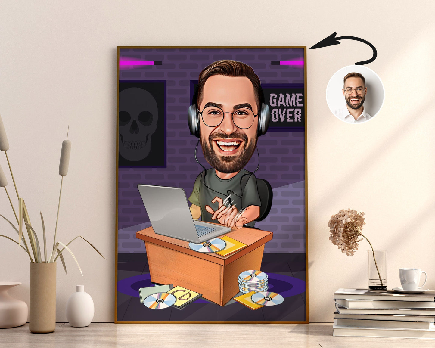 Personalised Gaming Caricature