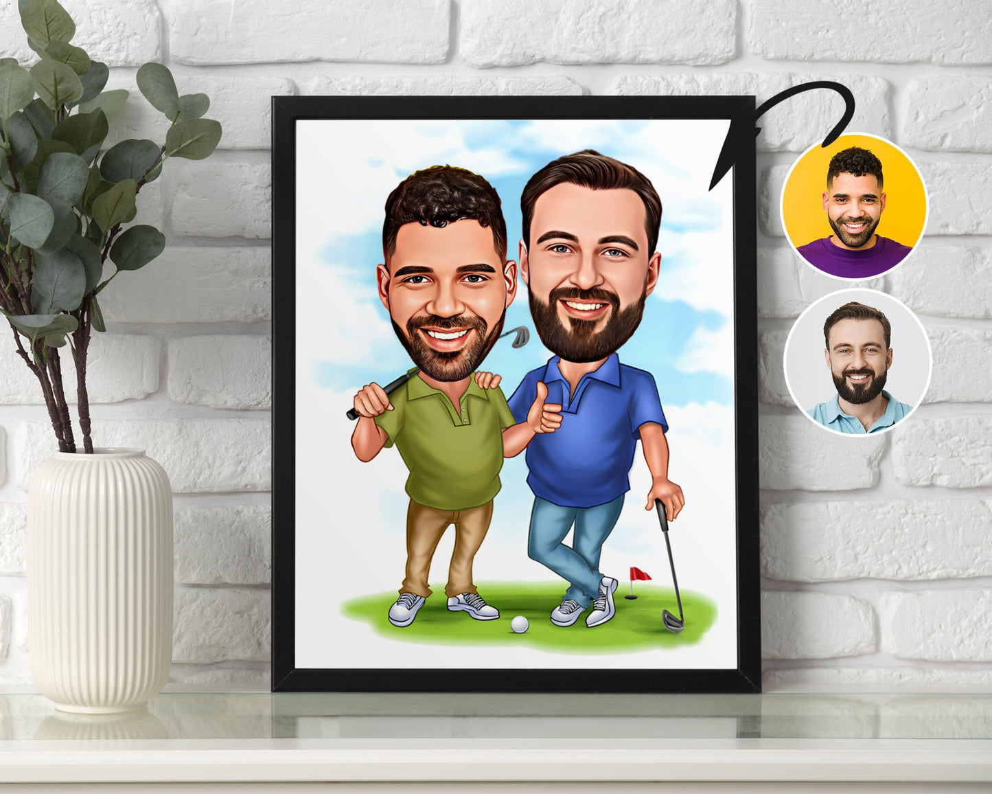 Personalised Golfing Caricature