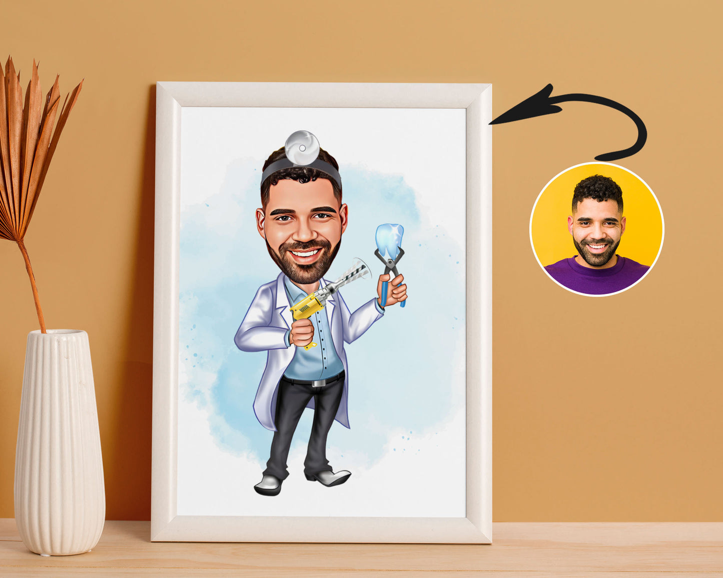 Personalised Dentist Caricature