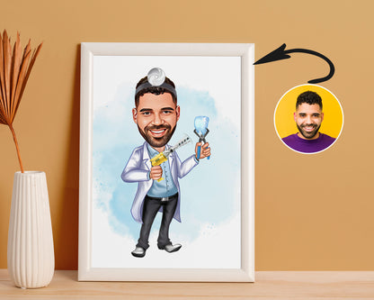 Personalised Dentist Caricature