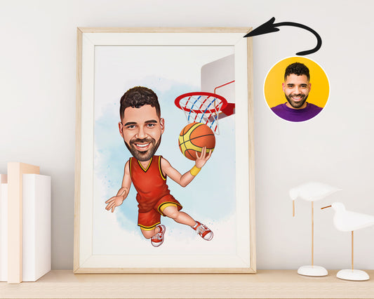 Personalised Basketball Caricature