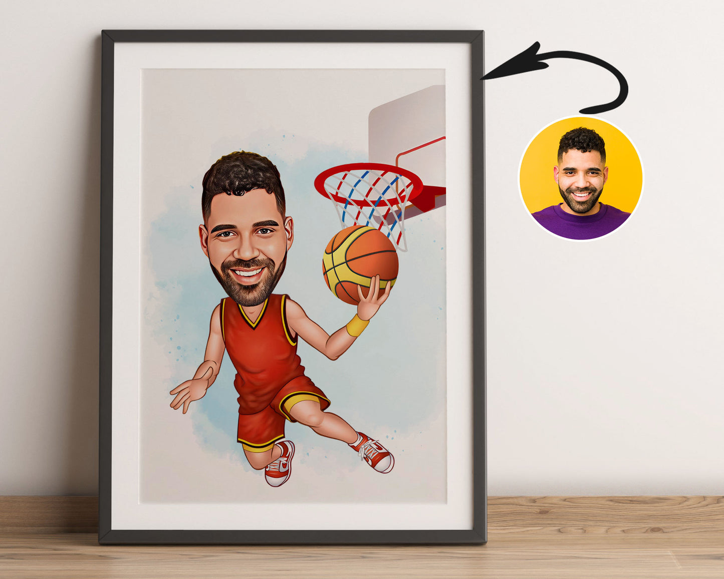 Personalised Basketball Caricature