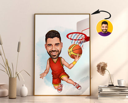 Personalised Basketball Caricature